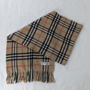 Burberry Unisex Cashmere Scarf Beige – Classic Check – Authentic – Fast Ship.